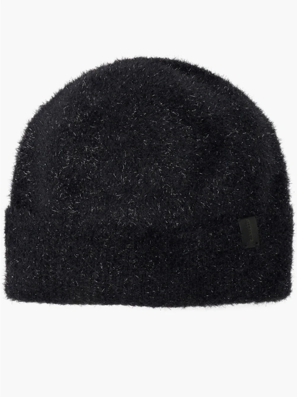 AllSaints Metallic Eyelash Knit Beanie in Black NWT